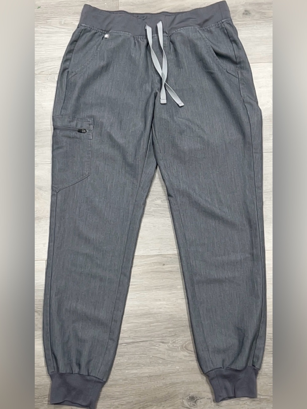 FIGS Technical Womens Small Grey Scrub Pants Jogger Pockets Drawstring